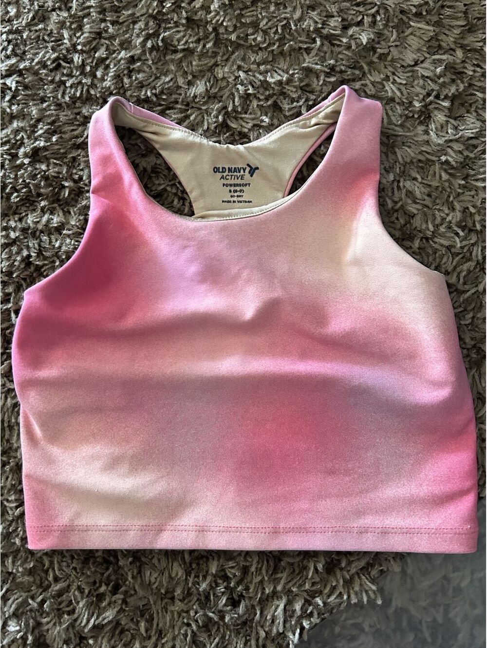 Old Navy Active Pink Ombre Racerback Sports Bra Size S